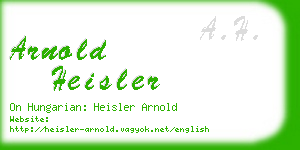 arnold heisler business card